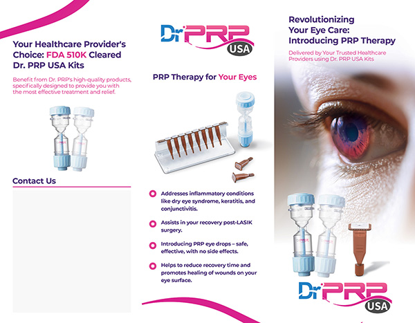 PRP Therapy Marketing Brochure - Eye Drops